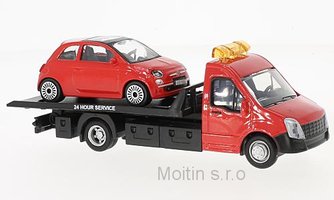 Odťahovka Iveco Daily Transporter, plus auto Fiat 500